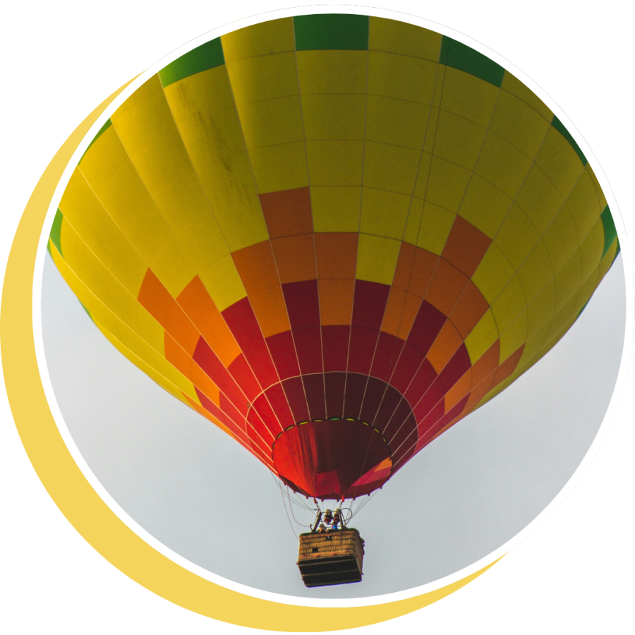 hot air balloon in the sky