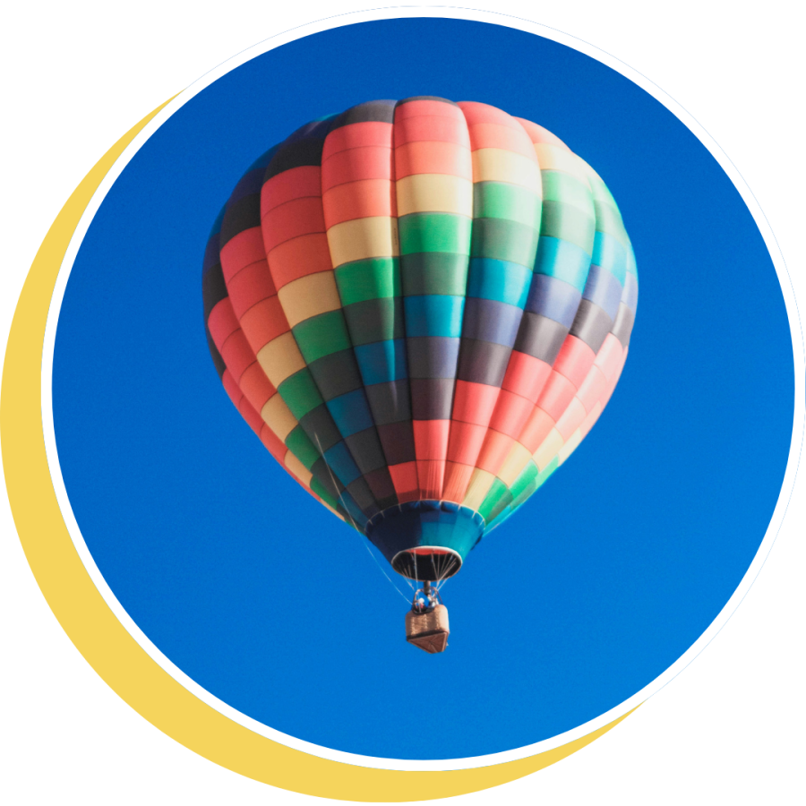 hot air balloon in the sky