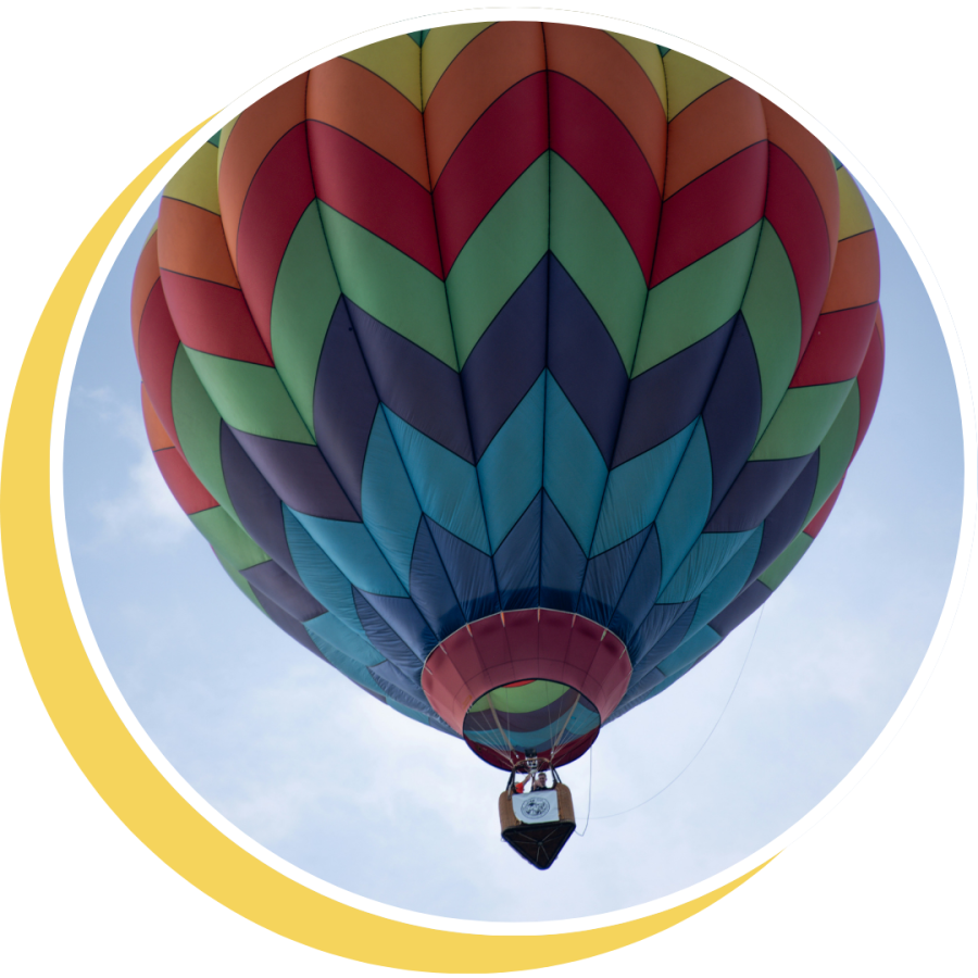 hot air balloon in the sky