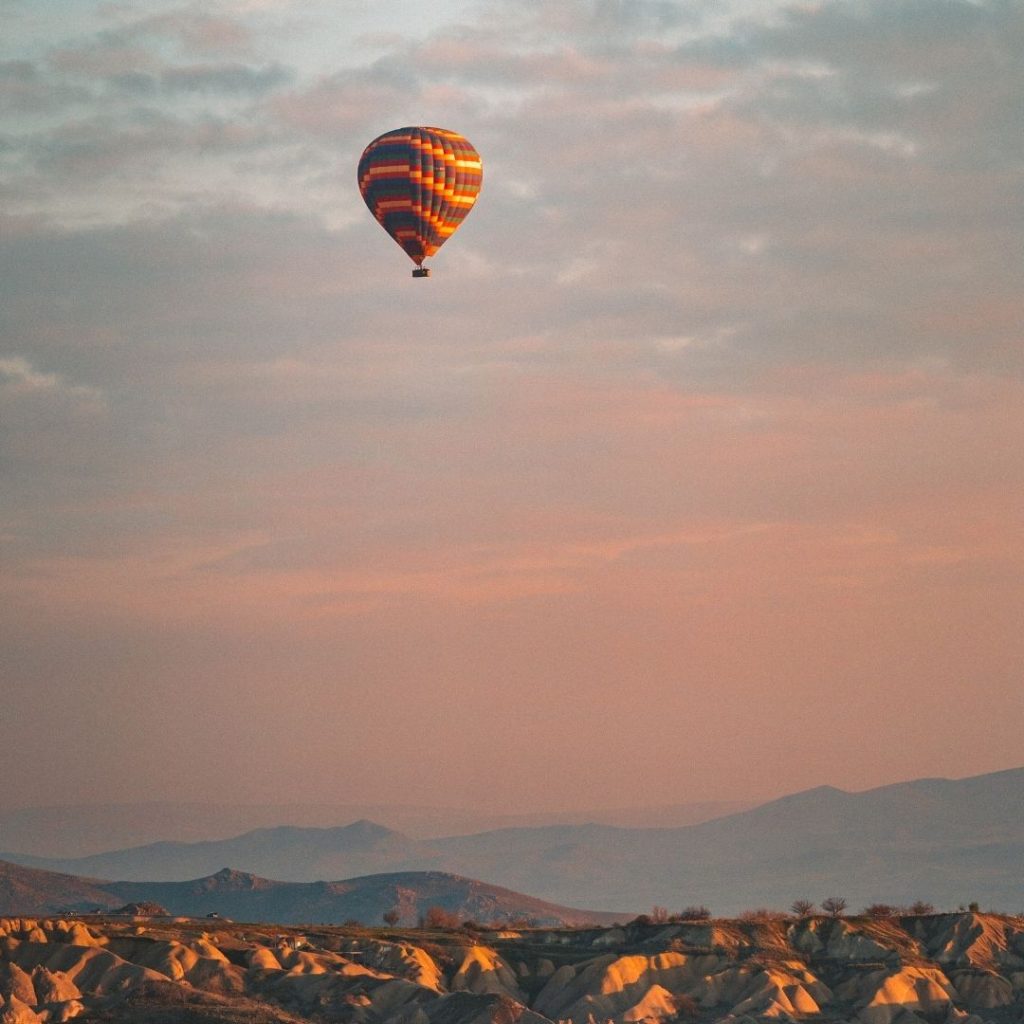 hot air balloon in the sky